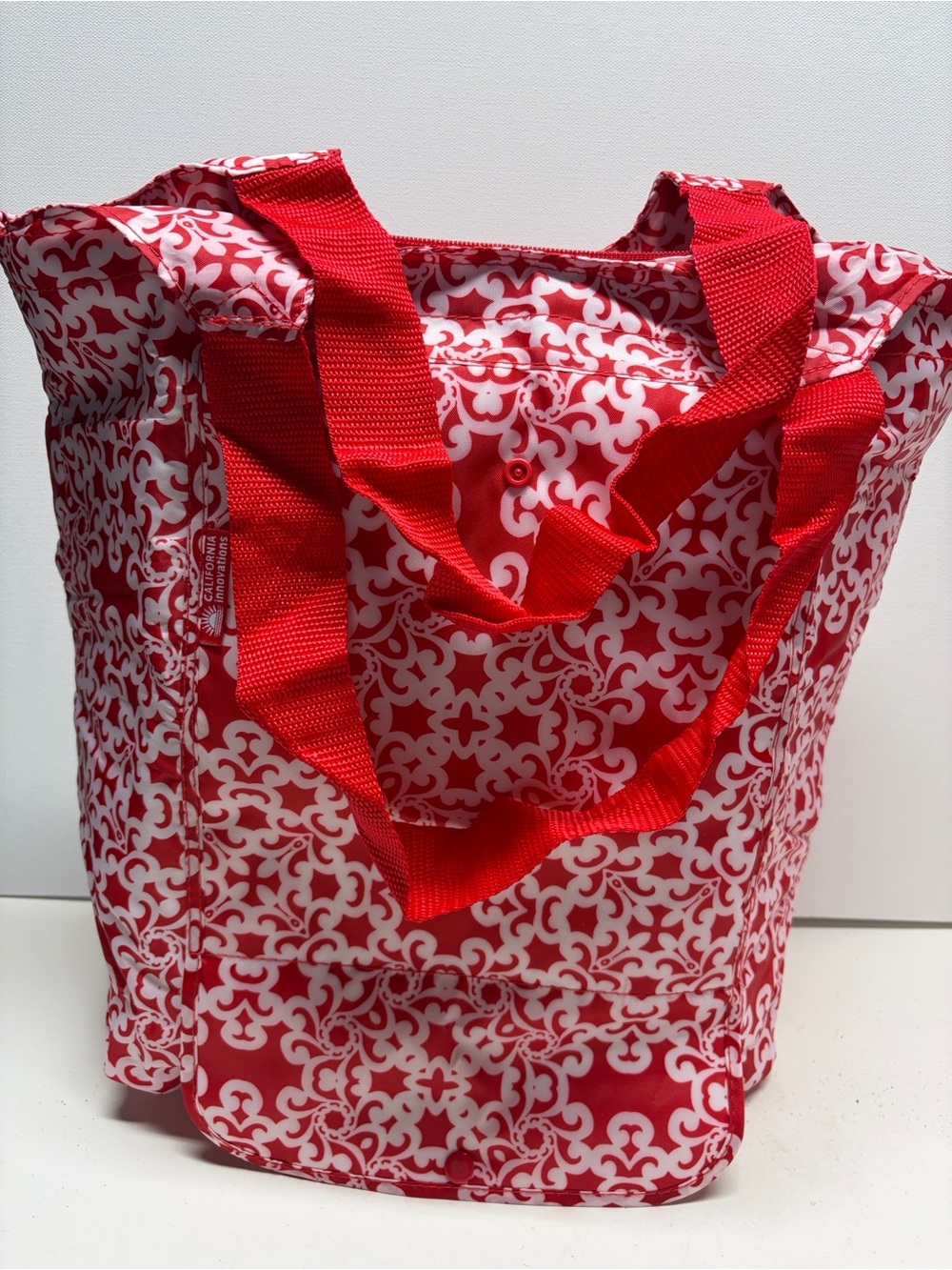 Red & White Patterned Roll-Up Pouch - Picture 6 of 13